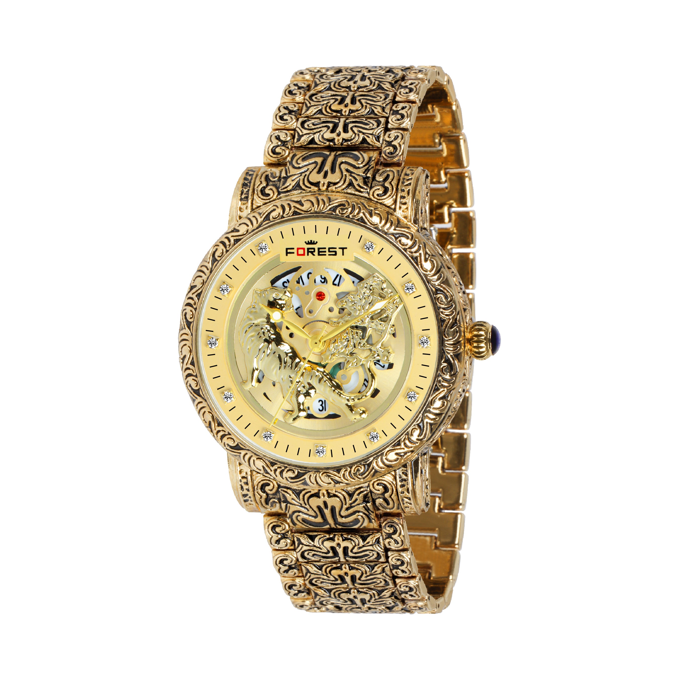 アールデコ様式 置時計 メタルフレーム ヴィンテージ　元箱入り　現在不動 Matrix x Forest Edition Antique Analog Watch For Men – Matrix