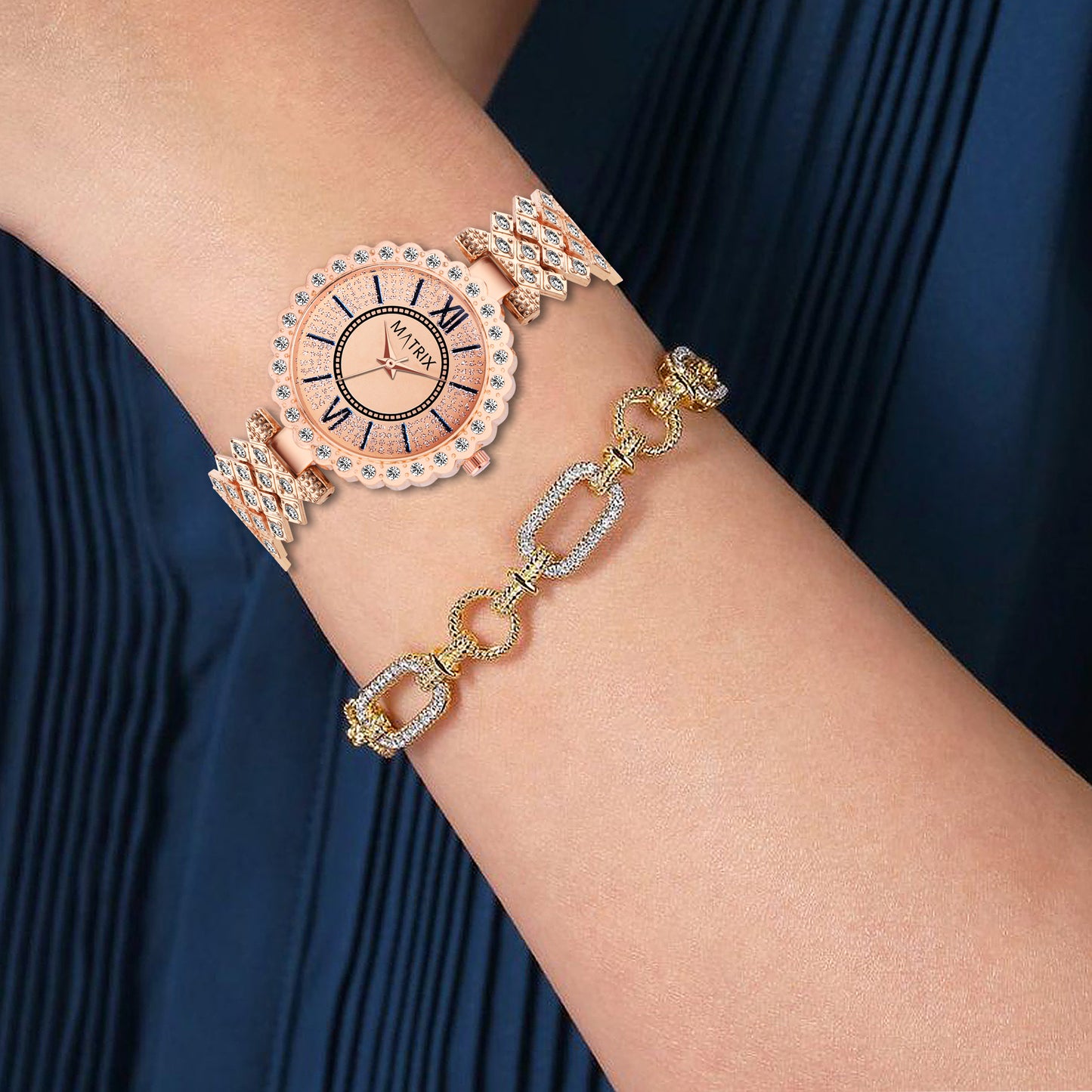 DAISY Stone Studded Bracelet Analog Watch for Women