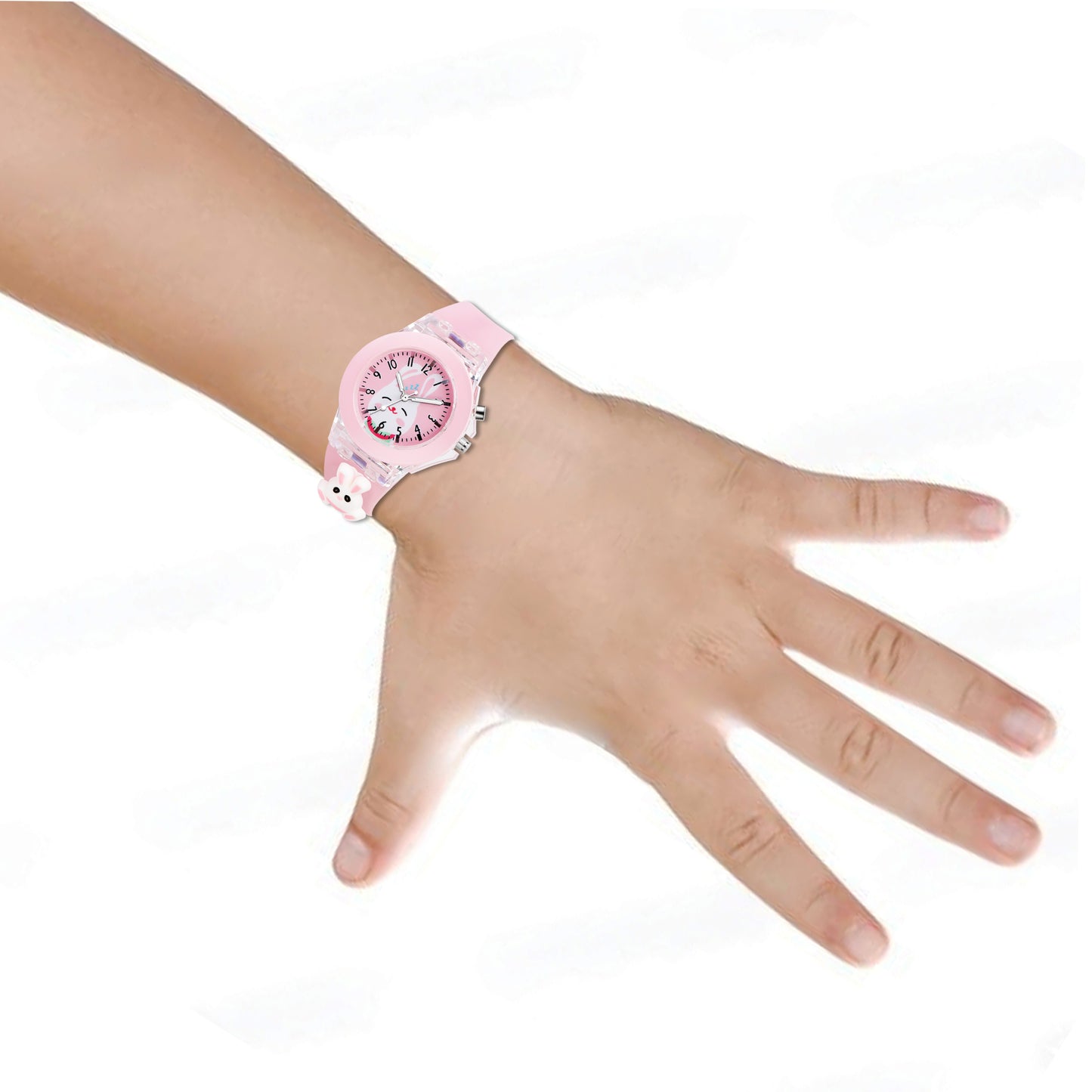 Matrix Analog 3D Rabbit on Strap & Lights Analog Watch For Kids