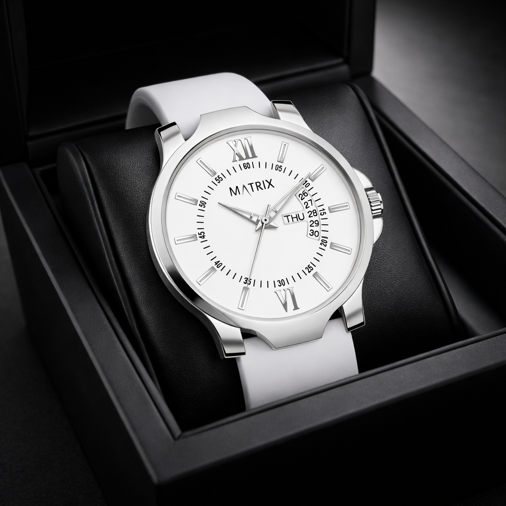 Matrix Antique 2.0 Day & Date Softest Silicone Strap Analog Watch For Men & Boys