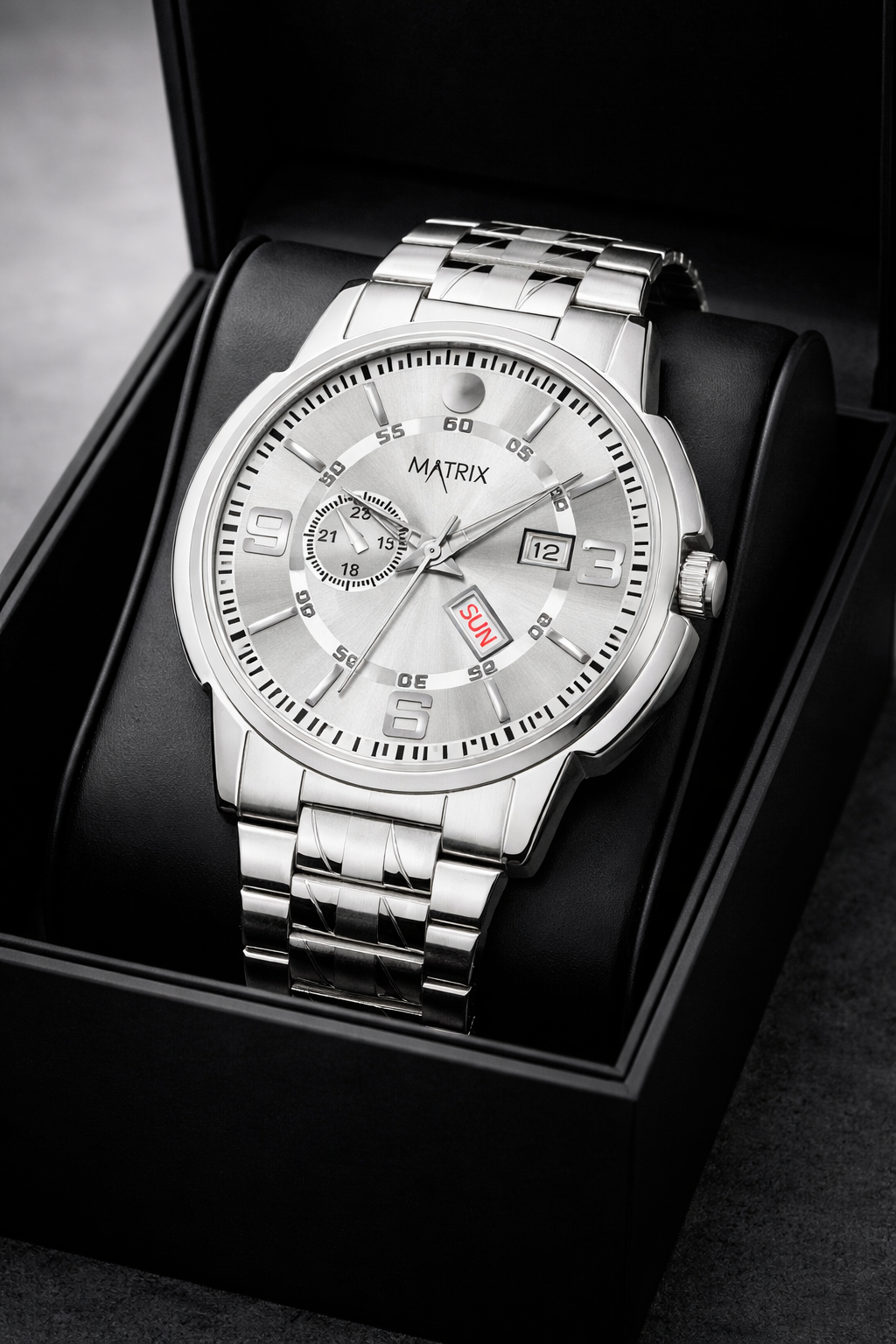 Matrix Superior Day & Date With Stainless Steel Strap Analog Watch For Men