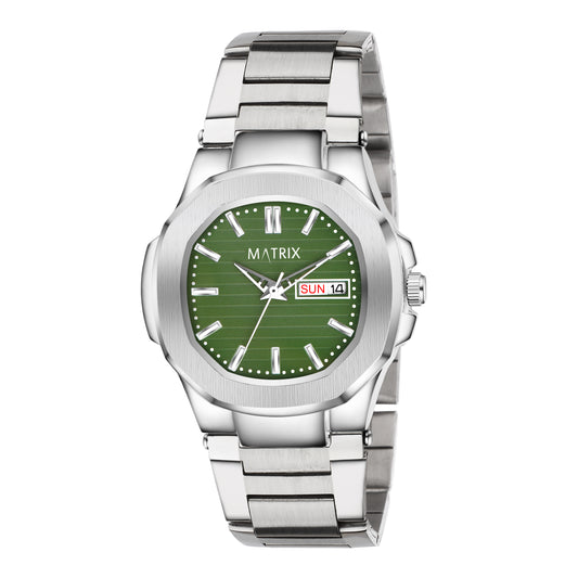 Matrix Octave Day Date With Stainless Steel Strap Analog Watch For Men