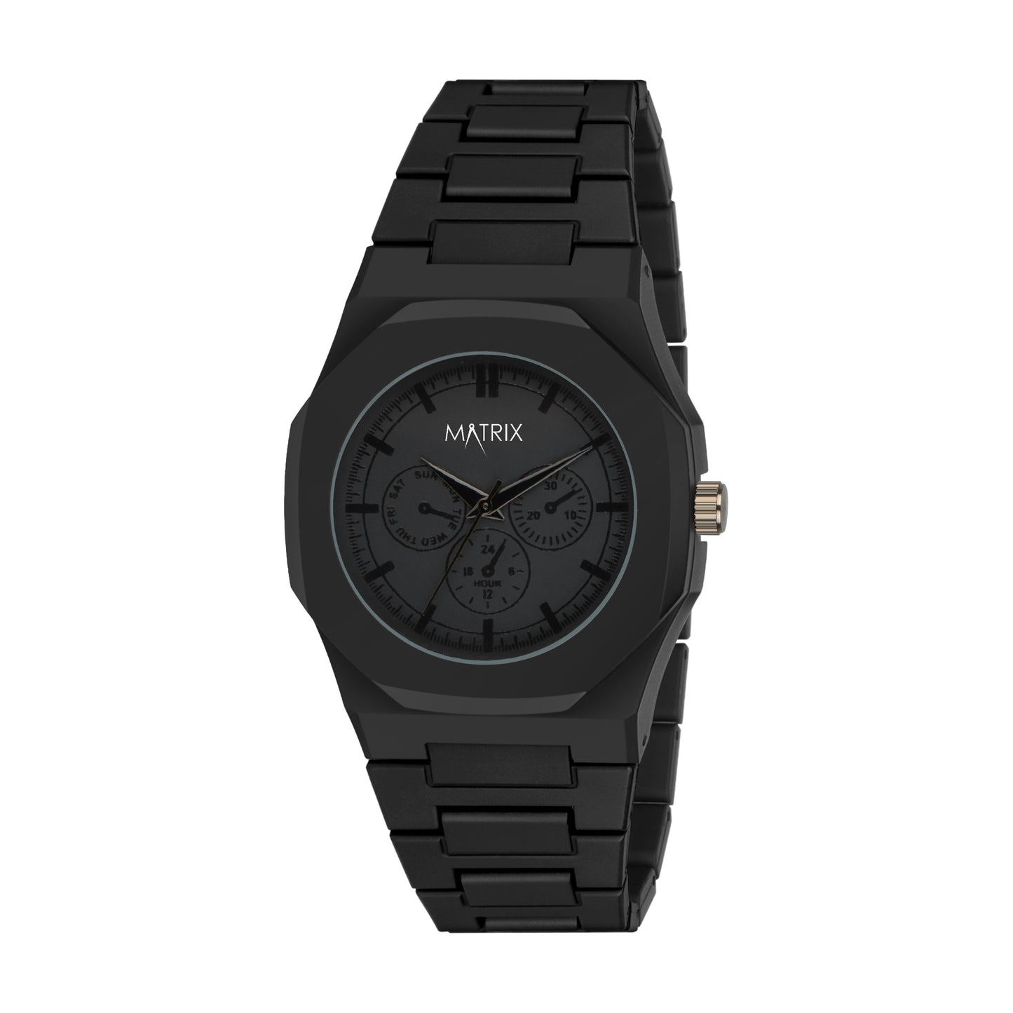 Matrix Arabian | Black Aura Dial & Polycarbonate Strap Analog Watch for Men & Boys (Cardinal Numbers)