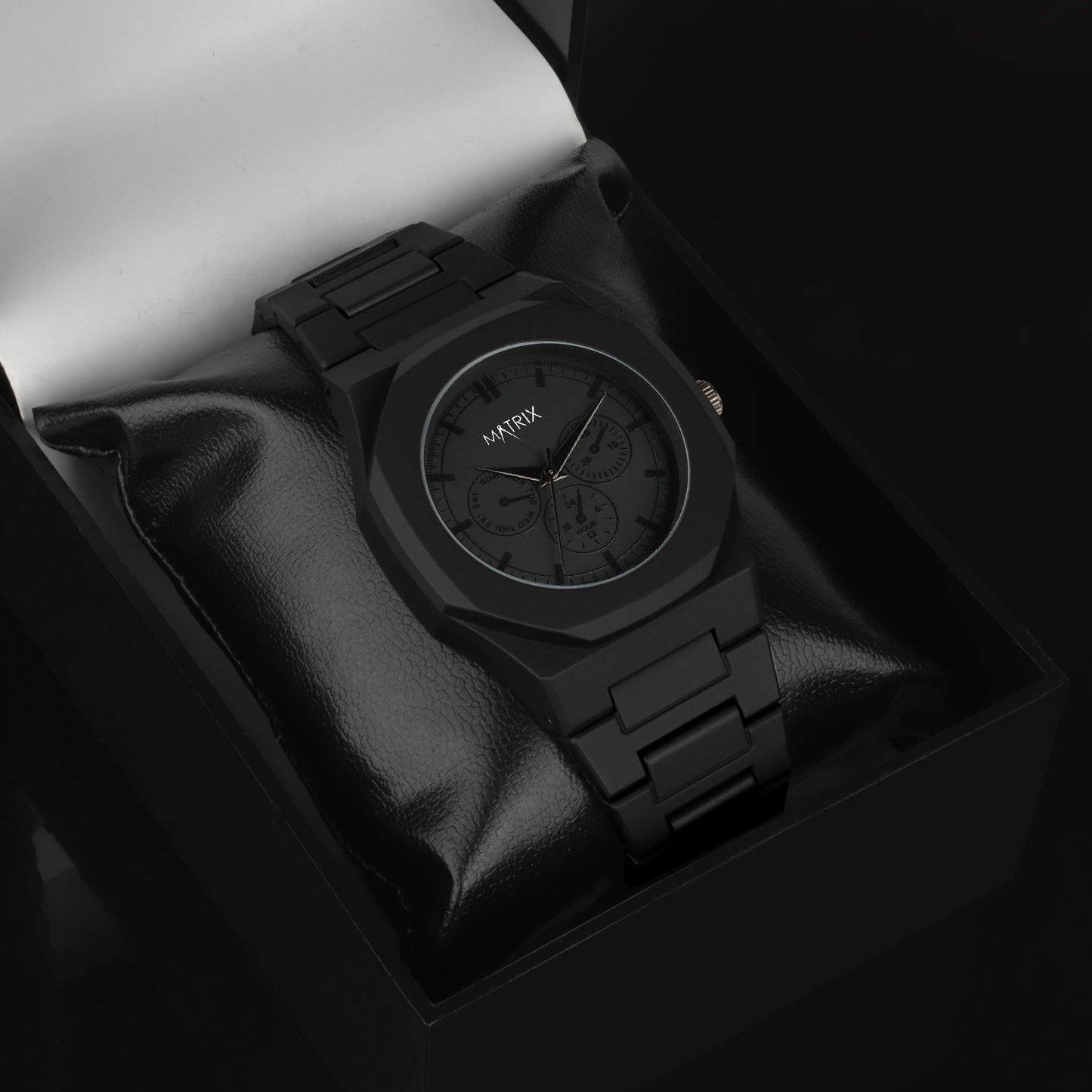 Matrix Arabian | Black Aura Dial & Polycarbonate Strap Analog Watch for Men & Boys (Cardinal Numbers)