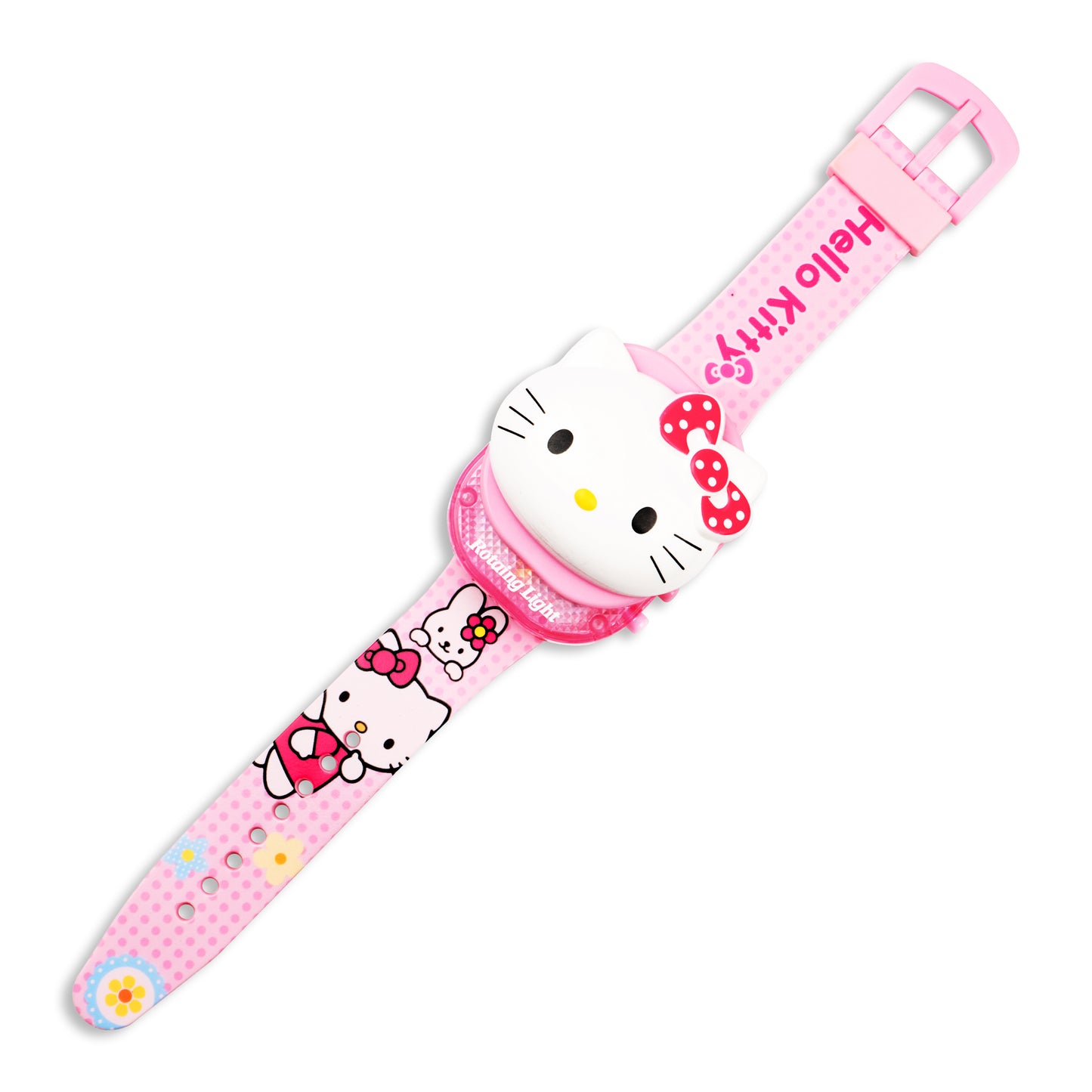 Matrix Premium Edition 3D Hello Kitty Face With Light Digital Watch for Kids
