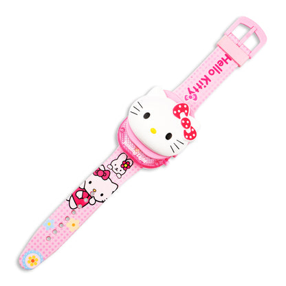 Matrix Premium Edition 3D Hello Kitty Face With Light Digital Watch for Kids