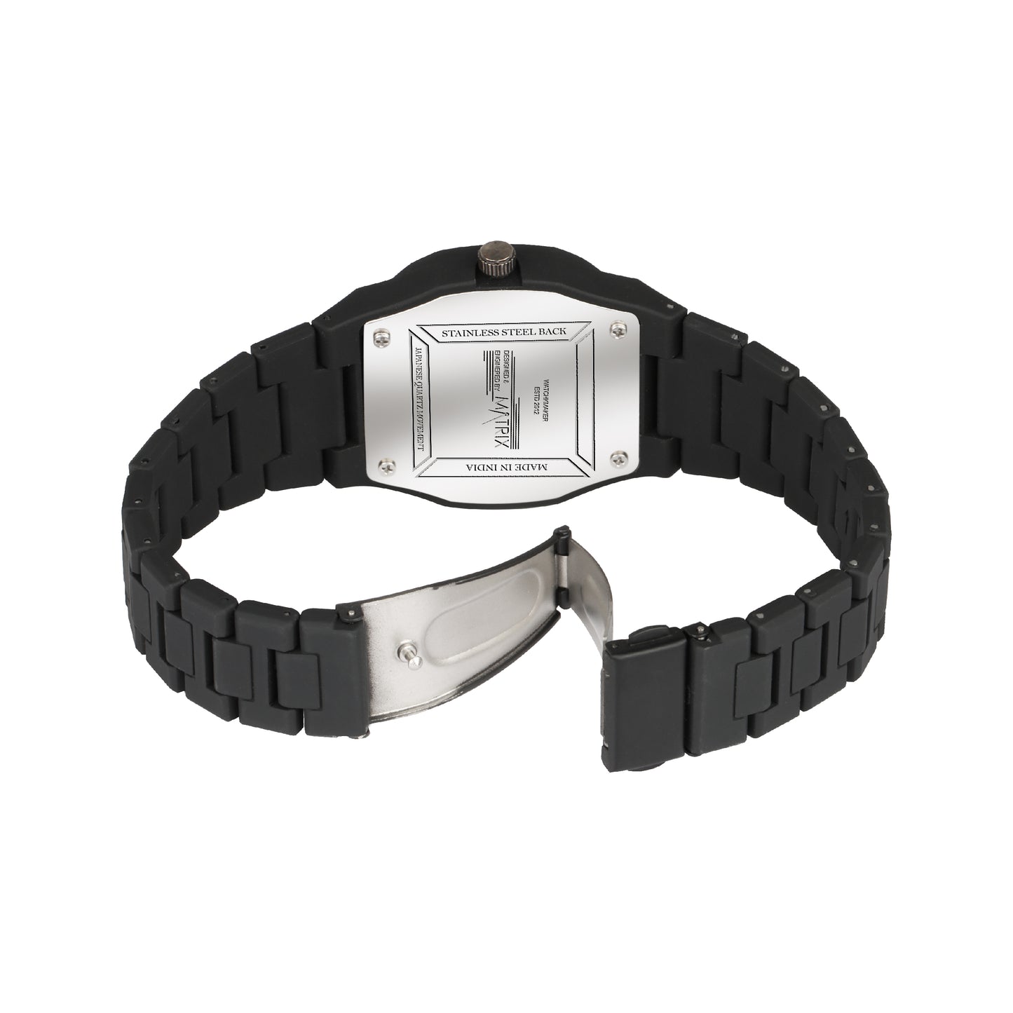 Matrix Arabian | Black Aura Dial & Polycarbonate Strap Analog Watch for Men & Boys (Cardinal Numbers)