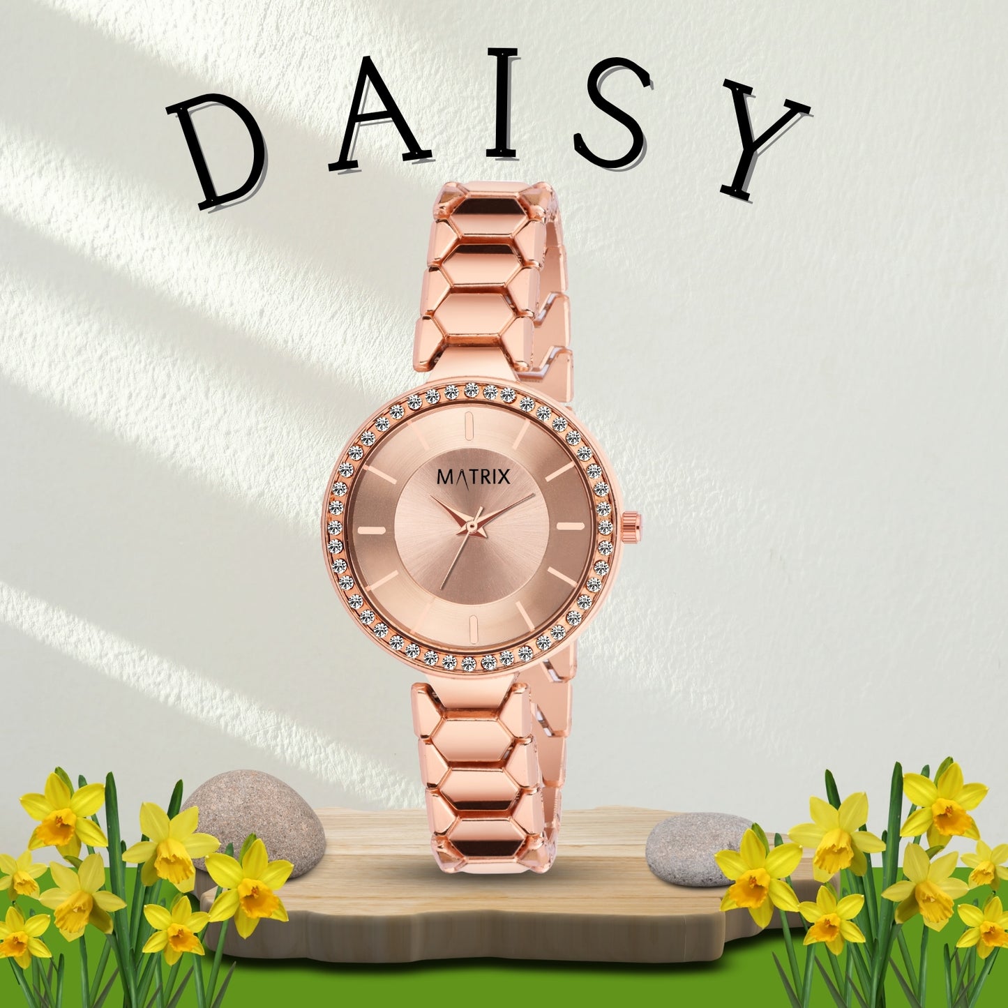 DAISY Stone Studded Bracelet Analog Watch for Women