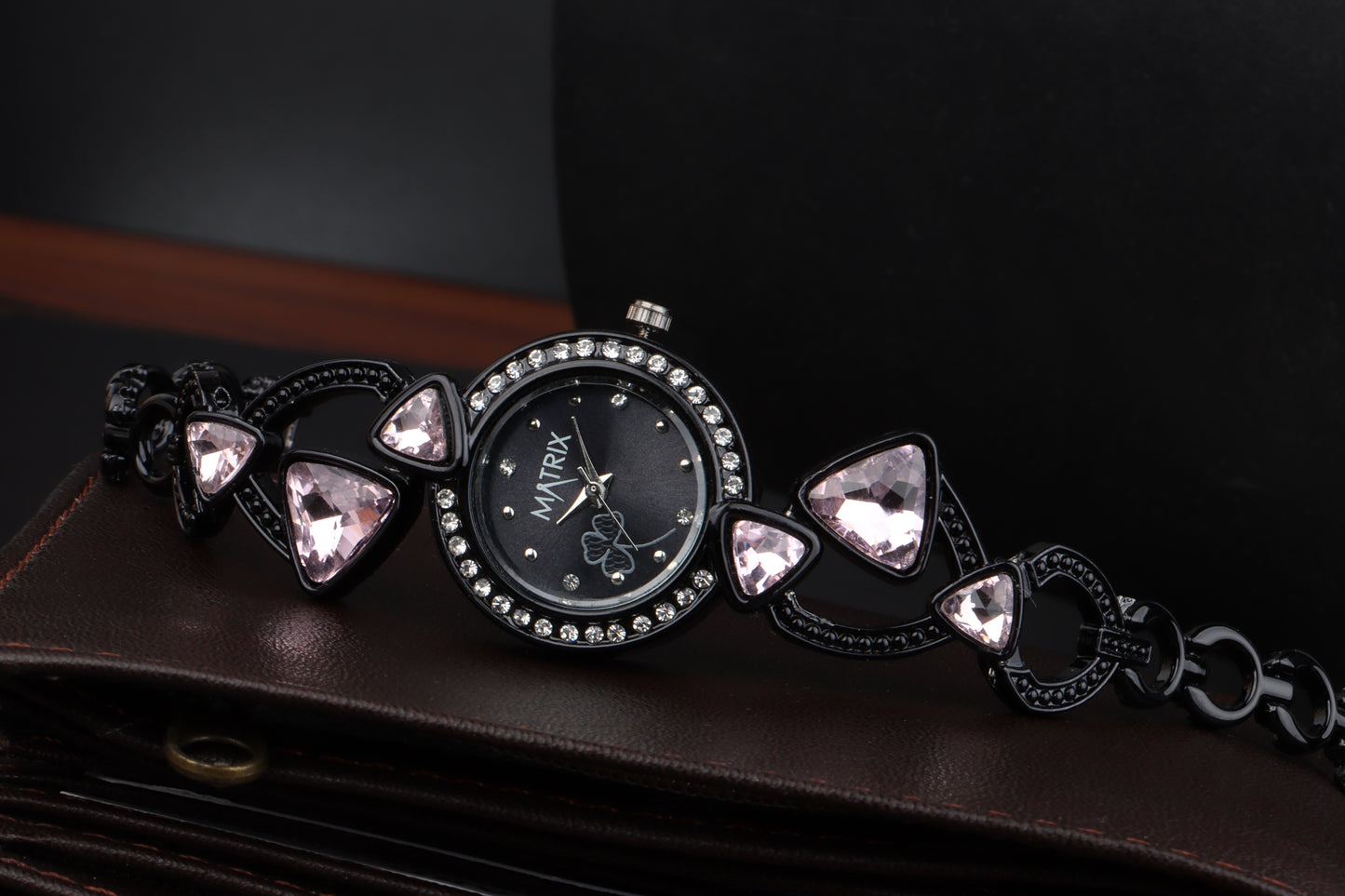 Matrix DAISY Stone Studded Bracelet Analog Watch for Women
