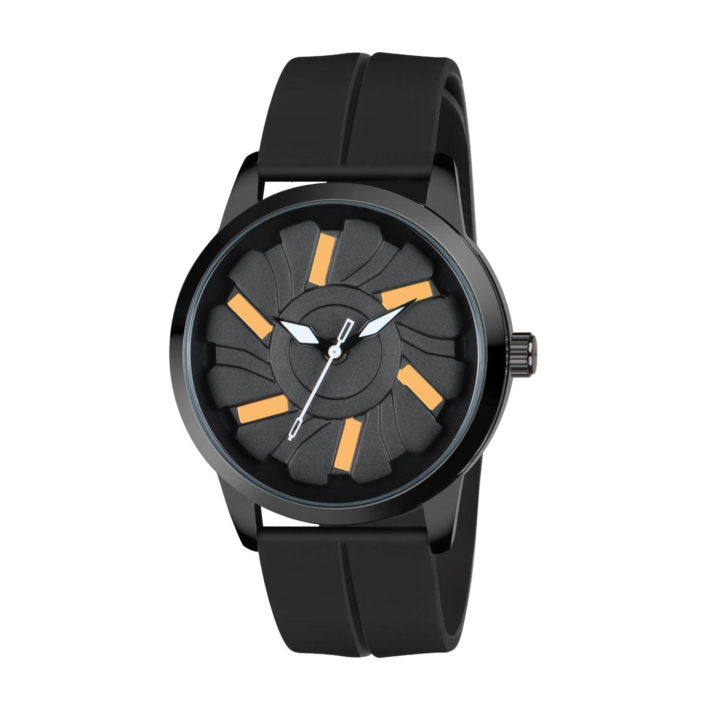 MotionX Rotating Dial With Radium Inside Black Mens Analog Watch