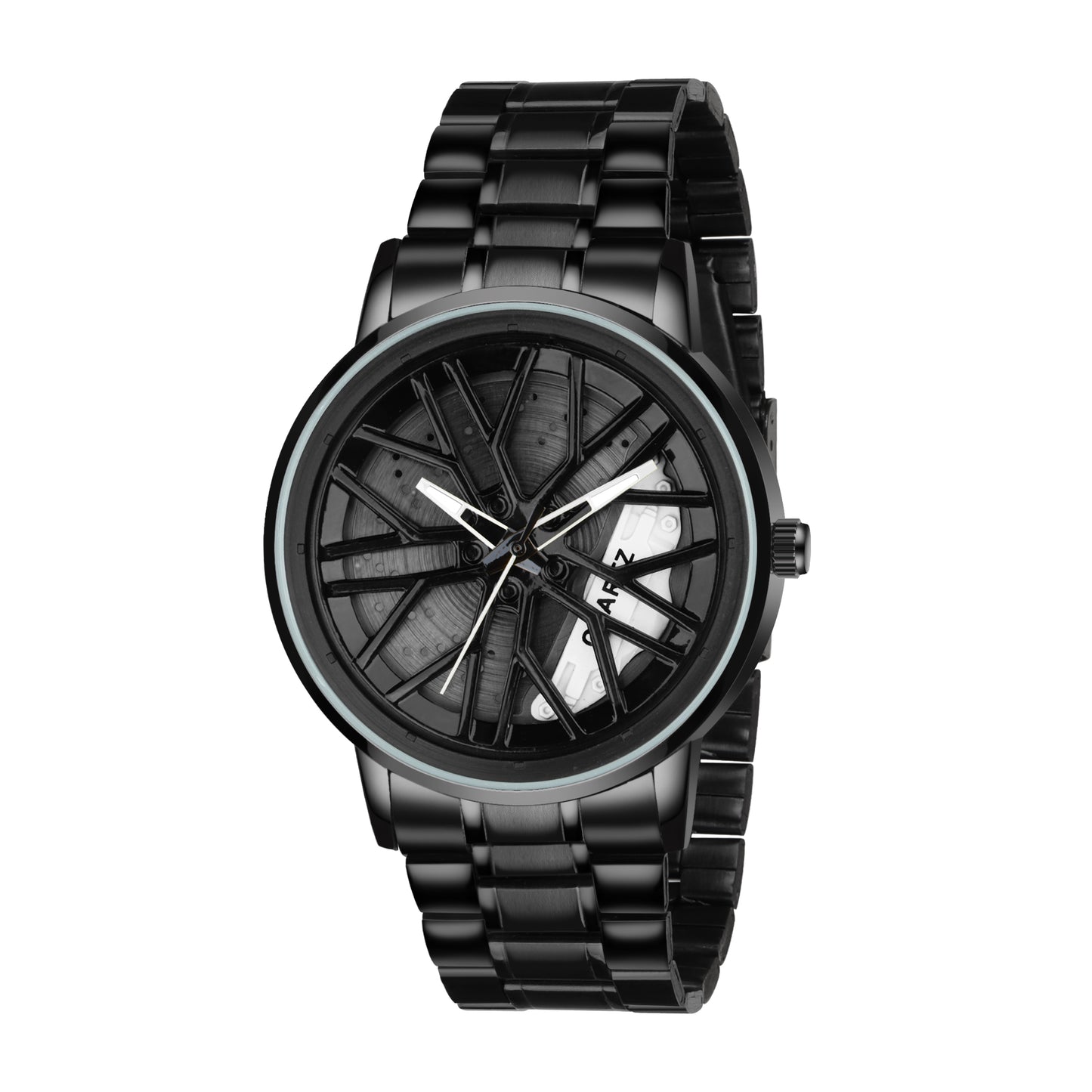 MotionX Rotating Roulette Dial Stainless Steel Strap Analog Watch for Men