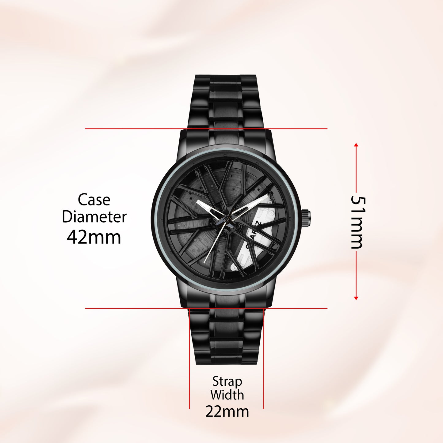 MotionX Rotating Roulette Dial Stainless Steel Strap Analog Watch for Men