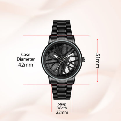 MotionX Rotating Roulette Dial Stainless Steel Strap Analog Watch for Men