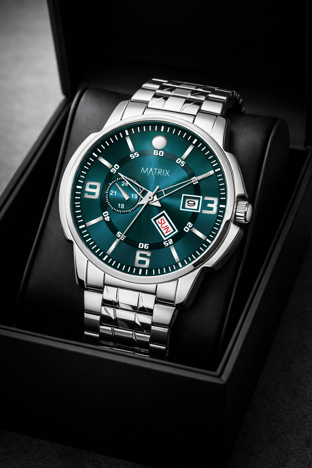 Matrix Superior Day & Date With Stainless Steel Strap Analog Watch For Men