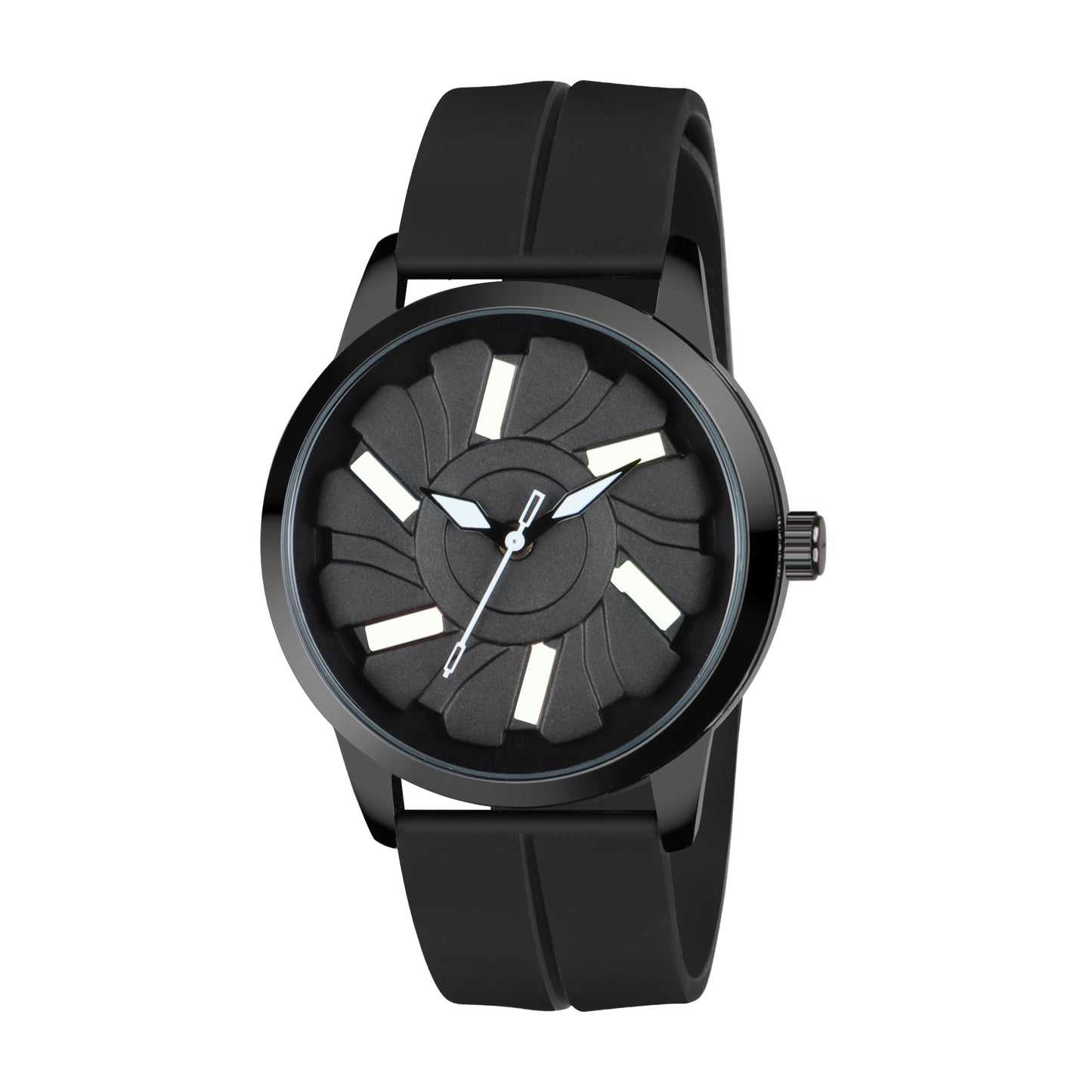 MotionX Rotating Dial With Radium Inside Black Mens Analog Watch