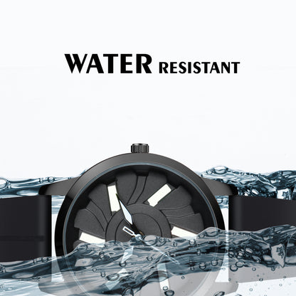 MotionX Rotating Dial With Radium Inside Black Mens Analog Watch