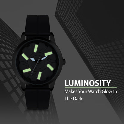 MotionX Rotating Dial With Radium Inside Black Mens Analog Watch