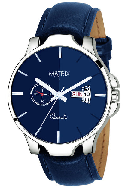 Matrix Classic Black Dial Leather Strap Analog Watch for Men