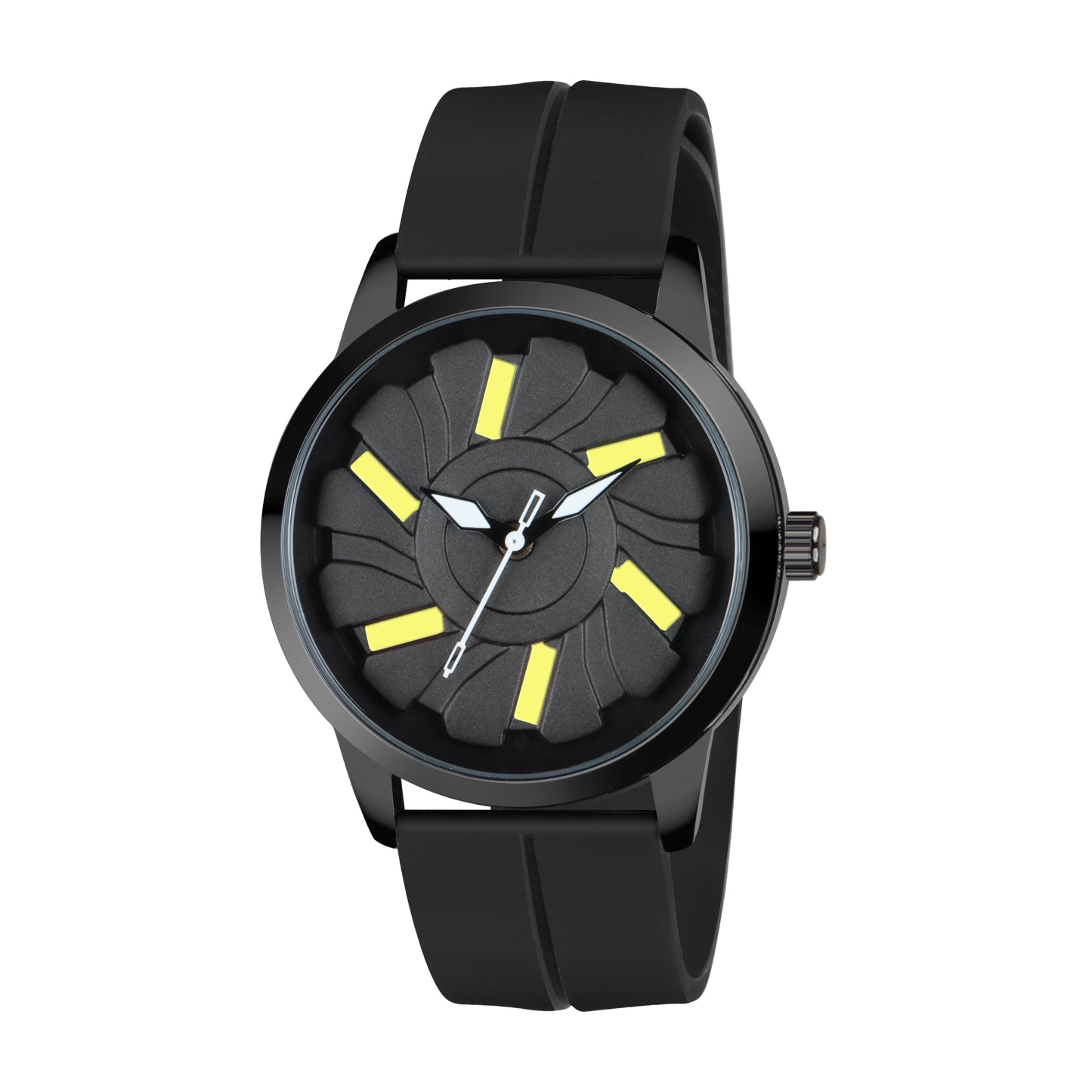 MotionX Rotating Dial With Radium Inside Black Mens Analog Watch