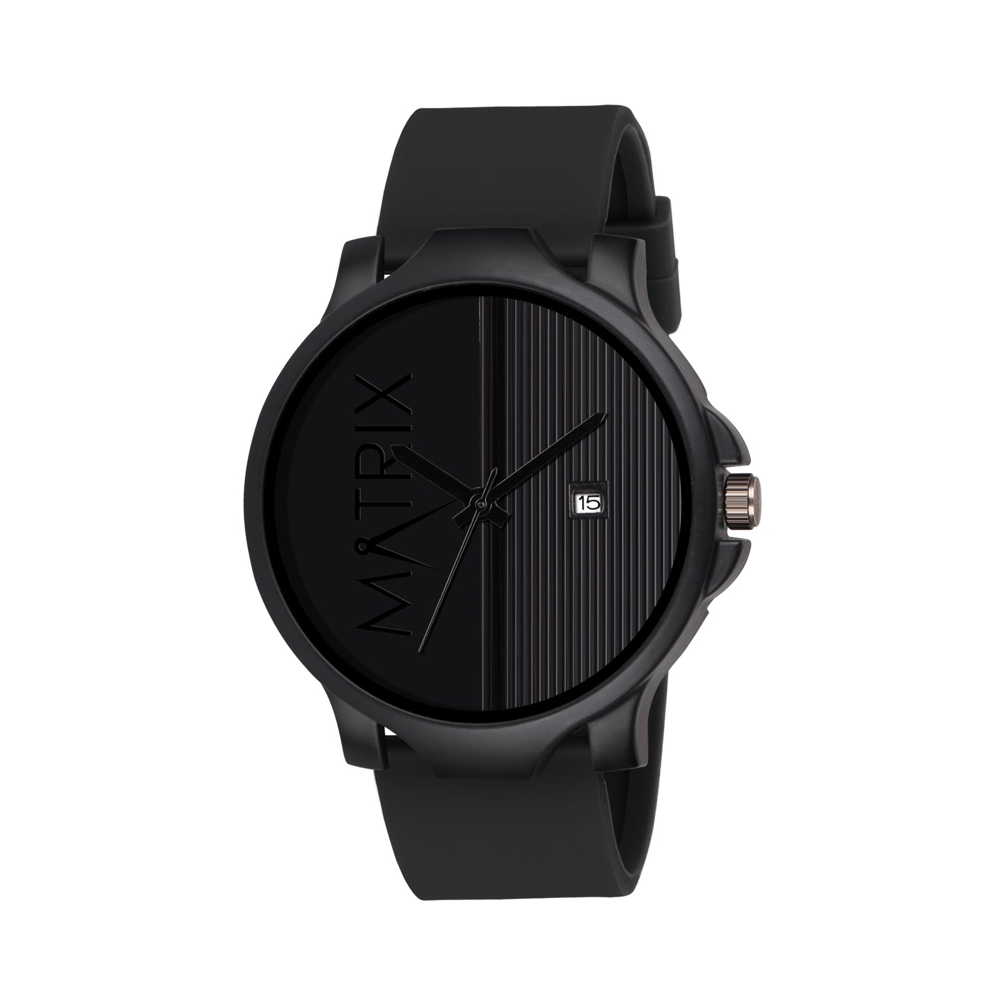 Matrix Day & Date Silicone Strap Analog Watch For Men & Boys