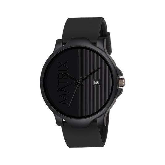 Matrix Day & Date Silicone Strap Analog Watch For Men & Boys