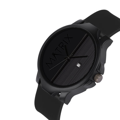 Matrix Day & Date Silicone Strap Analog Watch For Men & Boys