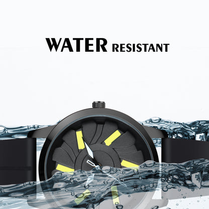 MotionX Rotating Dial With Radium Inside Black Mens Analog Watch