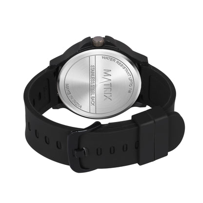 Matrix Day & Date Silicone Strap Analog Watch For Men & Boys