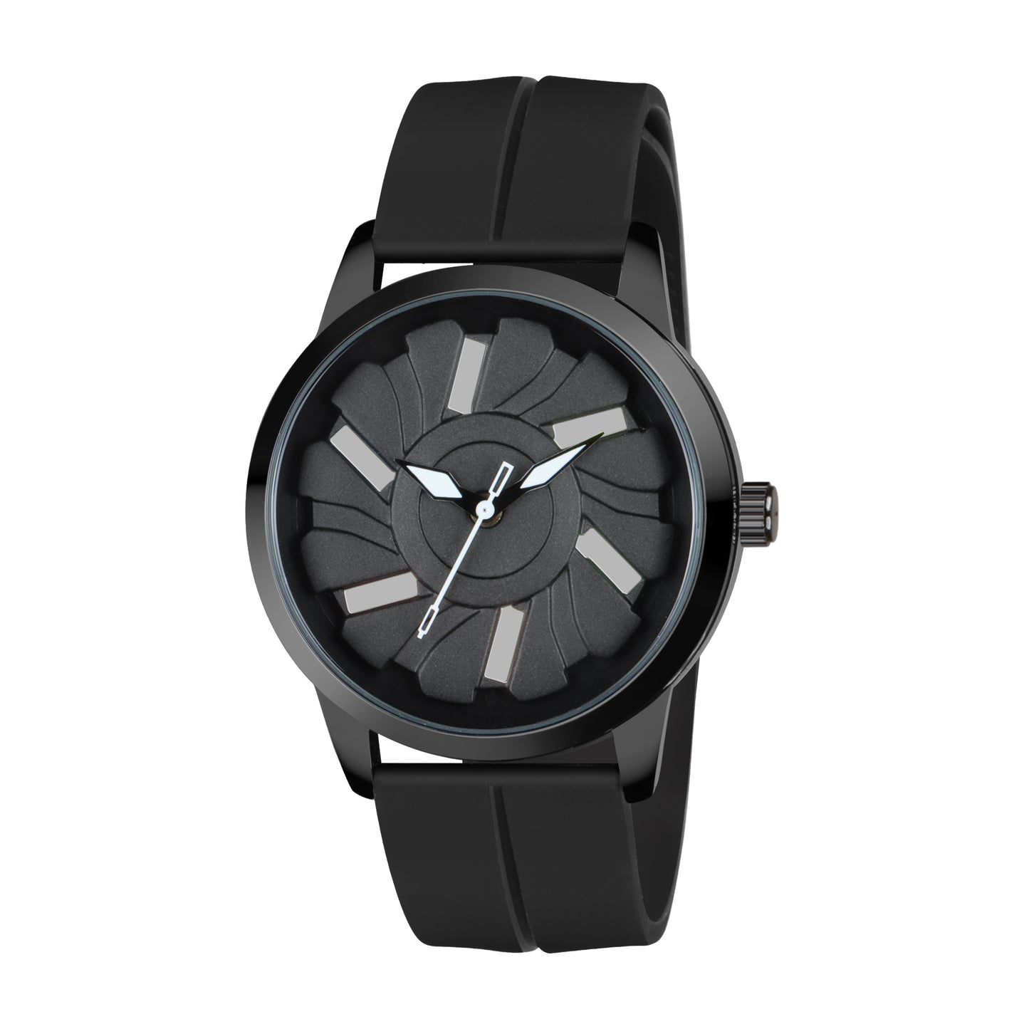 MotionX Rotating Dial With Radium Inside Black Mens Analog Watch