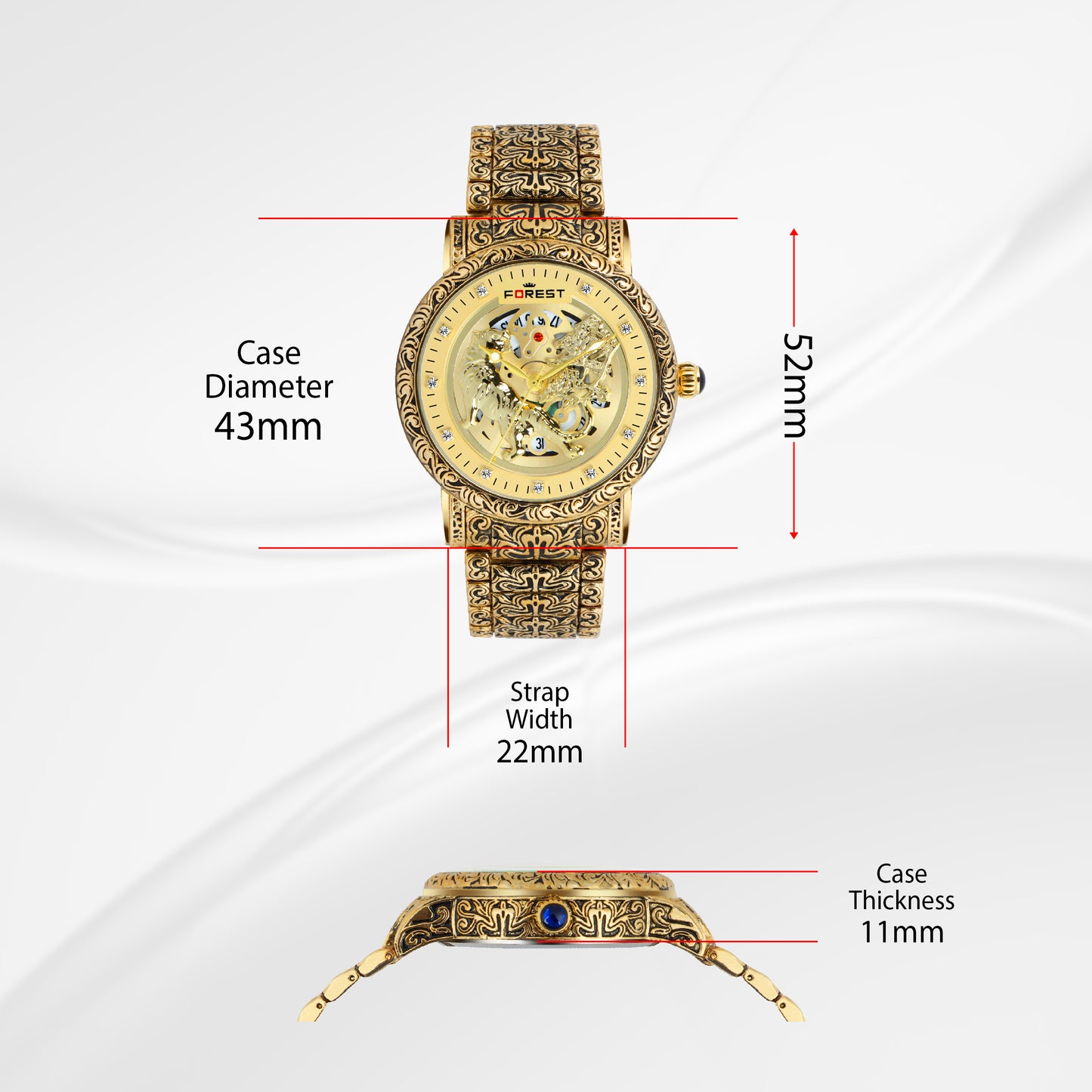 MATRIX Forest Dragon Analog Watch for Men & Boys