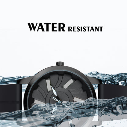 MotionX Rotating Dial With Radium Inside Black Mens Analog Watch