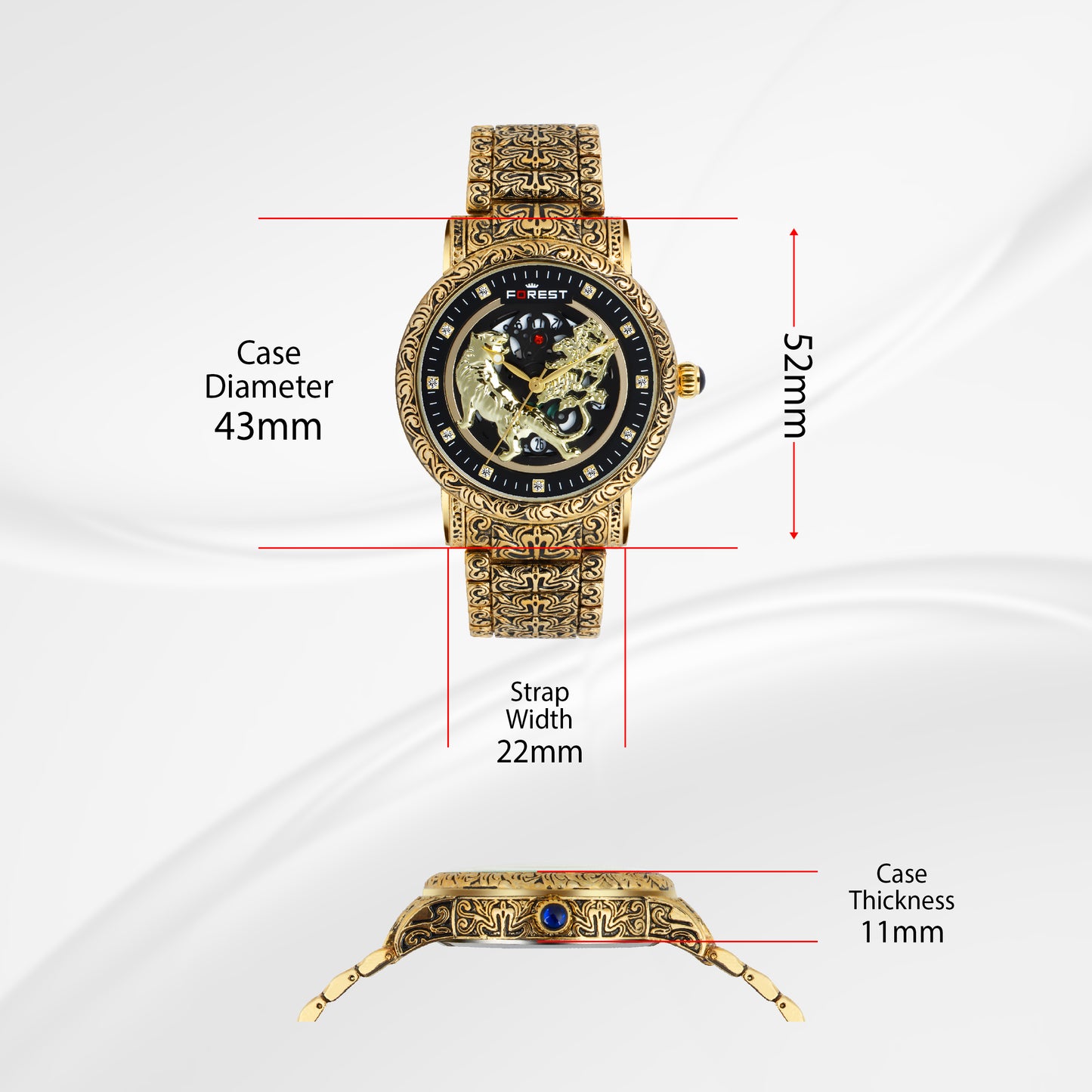 MATRIX Forest Dragon Analog Watch for Men & Boys