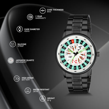 Matrix MotionX Rotating Roulette Dial With Stainless Steel Strap Analog Watch for Men