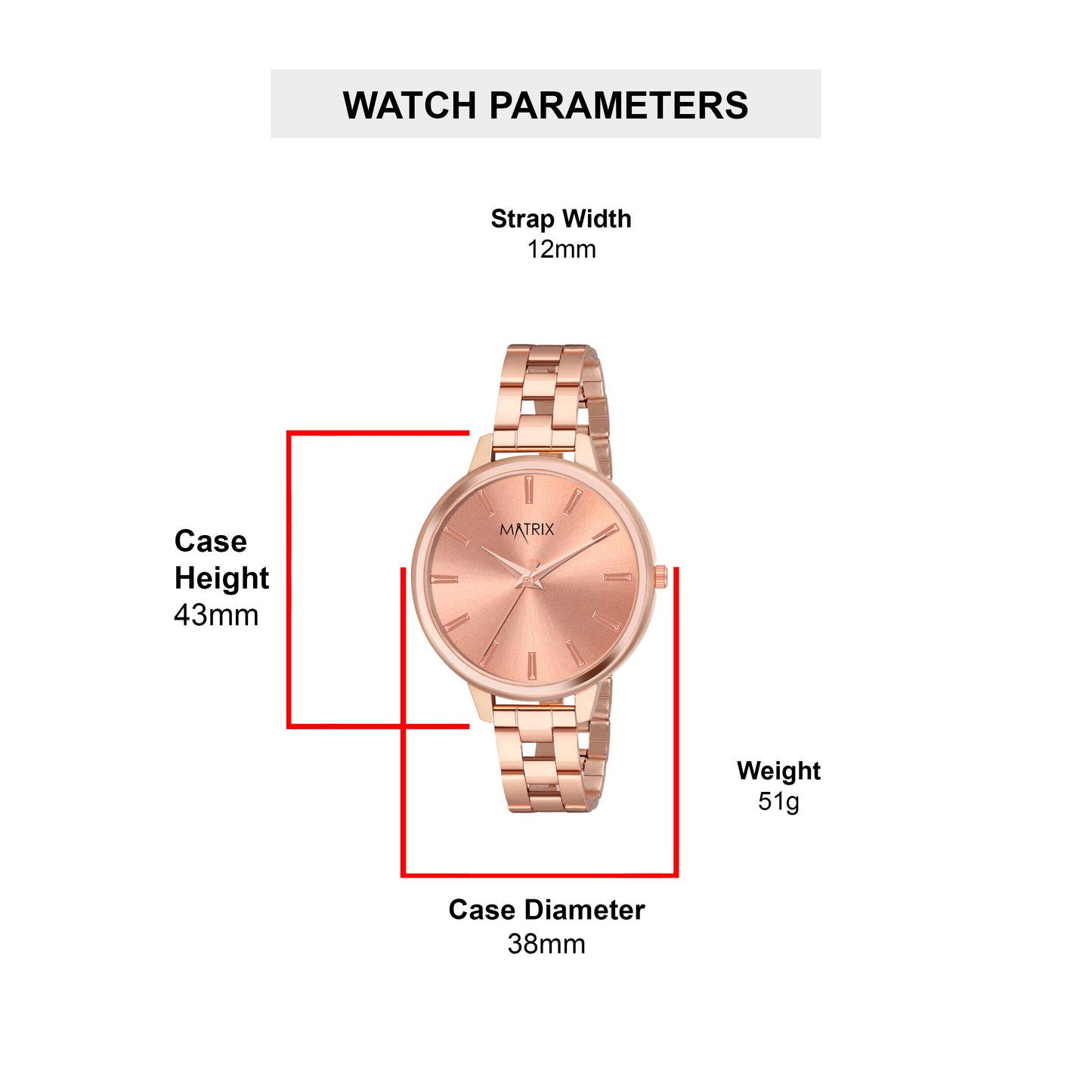 Matrix Bloom Collection Women's Analog Wrist Watch