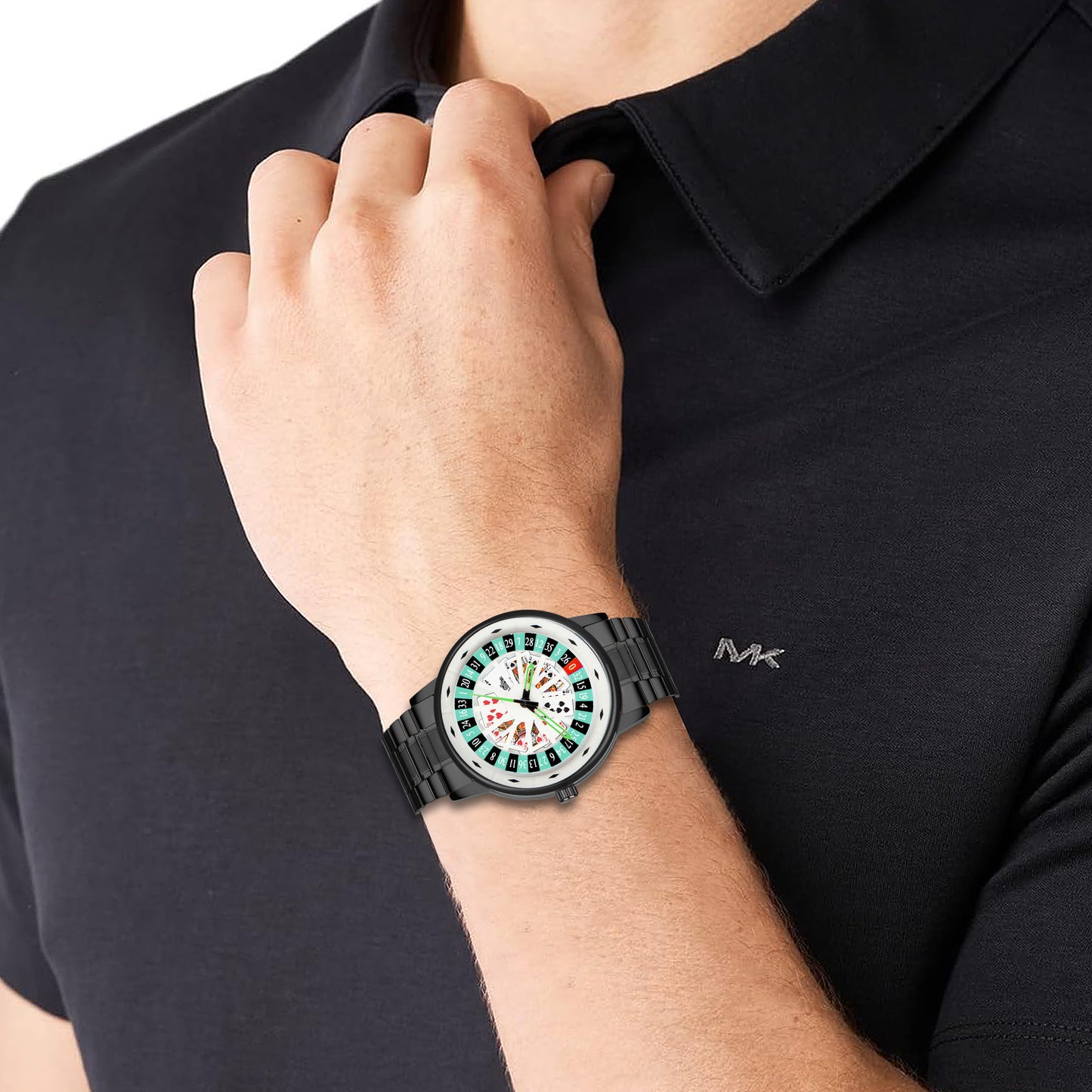 Matrix MotionX Rotating Roulette Dial With Stainless Steel Strap Analog Watch for Men