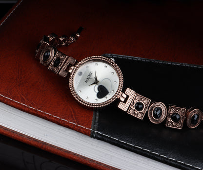 Matrix NEBULA Antique Design, Stone Stud Bracelet Analog Watch for Women