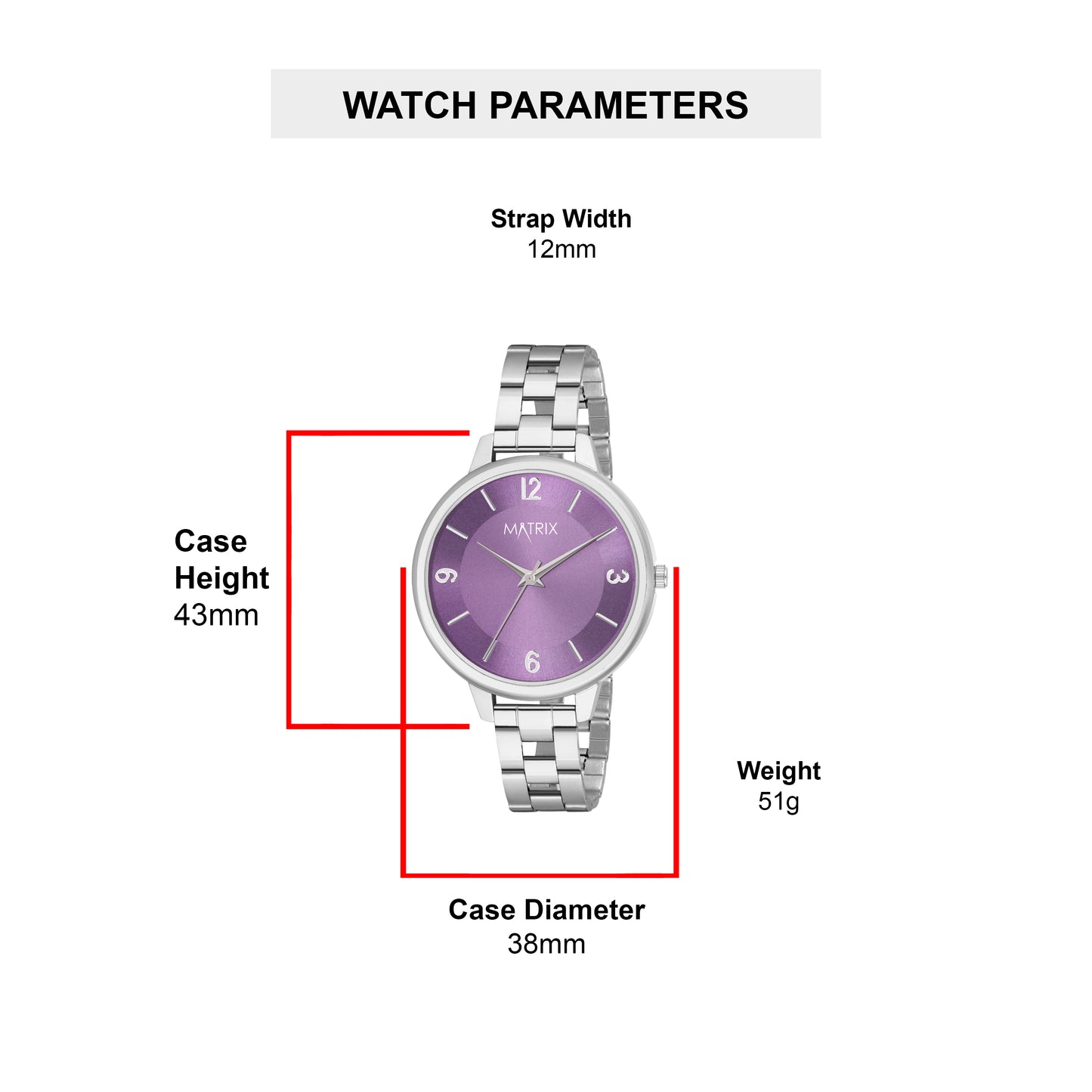 Matrix Bloom Collection Women's Analog Wrist Watch