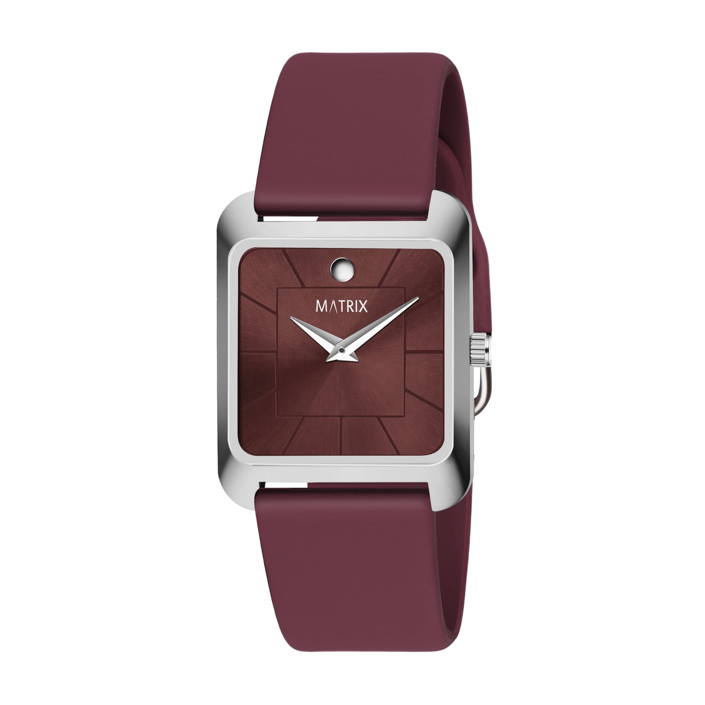 Minimalist Square Dial Silicone Strap Analog Watch for Men