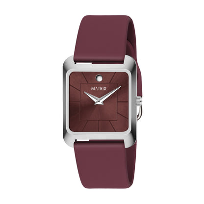 Minimalist Square Dial Silicone Strap Analog Watch for Men