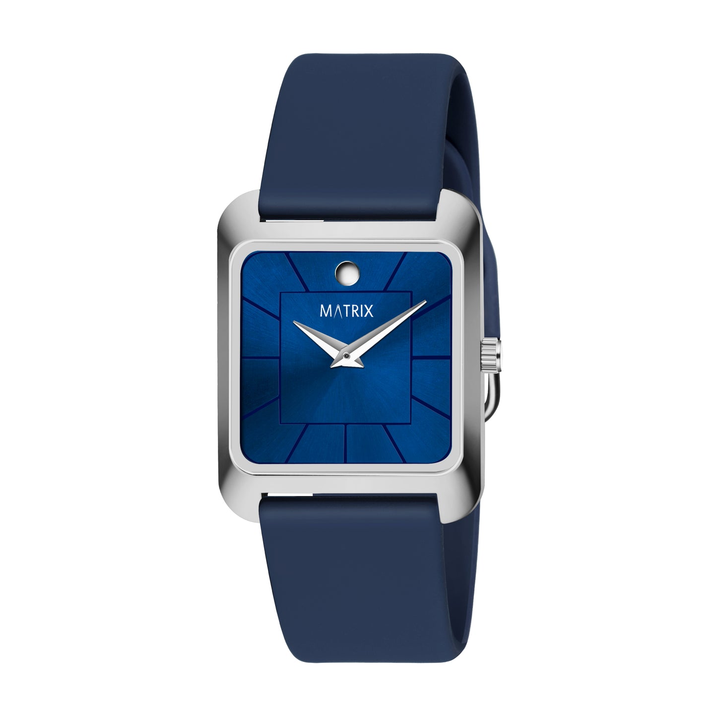 Minimalist Square Dial Silicone Strap Analog Watch for Men