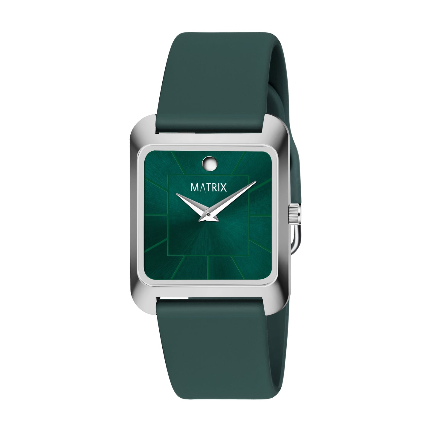 Minimalist Square Dial Silicone Strap Analog Watch for Men