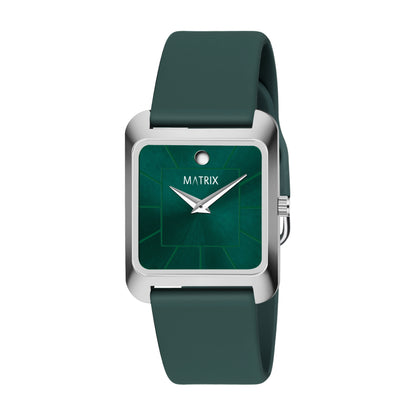 Minimalist Square Dial Silicone Strap Analog Watch for Men