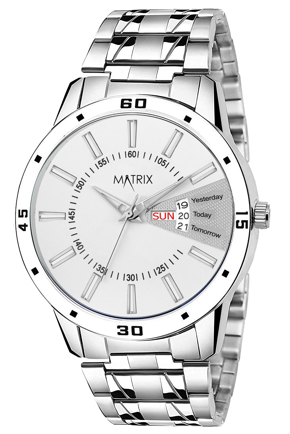Matrix Antique 3.0 Day & Date With Stainless Steel Strap Analog Watch For Men