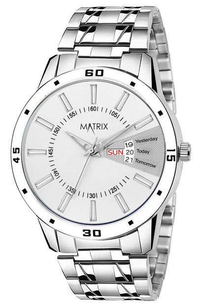 Matrix Antique 3.0 Day & Date With Stainless Steel Strap Analog Watch For Men