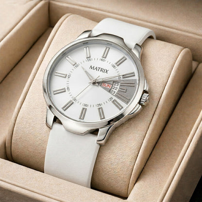 Matrix ELITE Day & Date Silicone Strap Analog Watch For Men & Boys