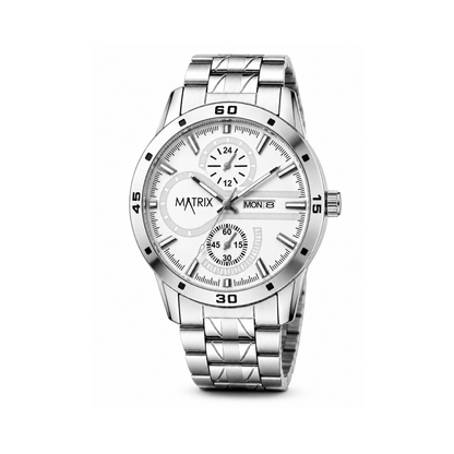 Matrix Superior Day & Date With Stainless Steel Strap Analog Watch For Men
