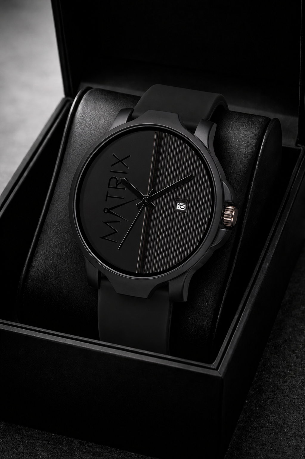 Matrix Day & Date Silicone Strap Analog Watch For Men & Boys