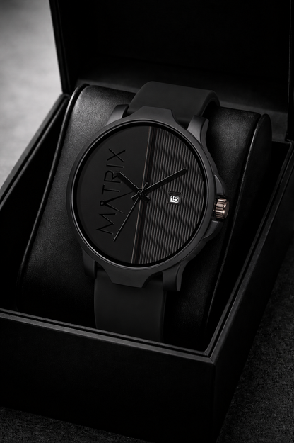 Matrix Day & Date Silicone Strap Analog Watch For Men & Boys