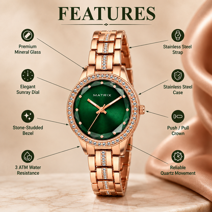 Matrix BELLA Collection Women's Analog Wrist Watch