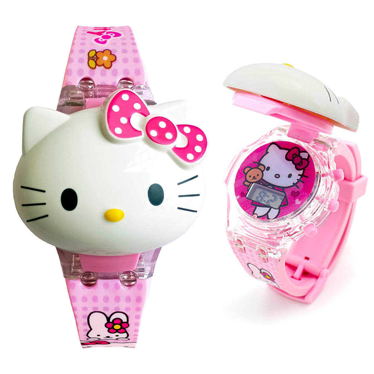 Matrix Hello Kitty Disco Light with Music Digital Watch for Kids